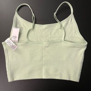 Mint green cami crop tank from Old Navy, size L.